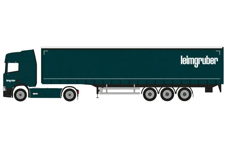 Herpa : Scania CR20 HD gordijntrailer Leimgruber 