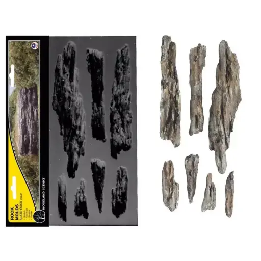 [WOO C1247] Woodland Scenic : Moule souple pour rochers