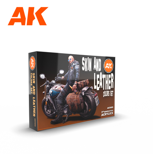 [AK 11613] AK : Skin and Leather Colors Set (6pcs) │ 3rd Generation Acrylics