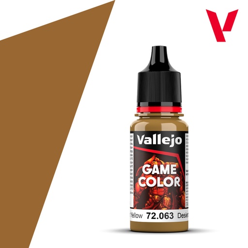 [VAL 72.063] Vallejo : 72063 - Desert Yellow (18ml) │ Game Color