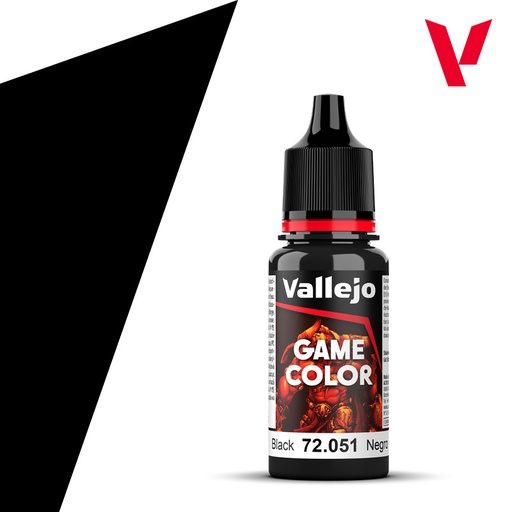 [VAL 72.051] Vallejo : 72051 - Black (18ml) │ Game Color