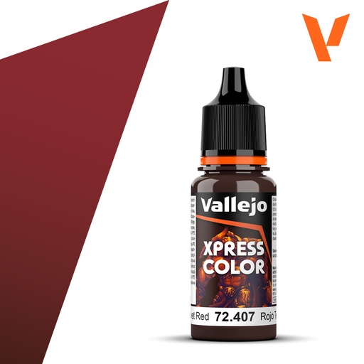 [VAL 72.407] Vallejo : 72407 - Velvet Red (18ml) │ Game Color - Xpress Color