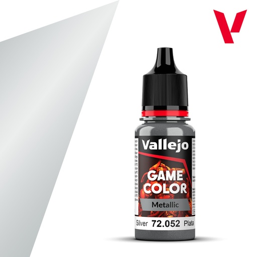 [VAL 72.052] Vallejo : 72052 - Silver (18ml) │ Game Color - Metal