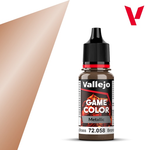 [VAL 72.058] Vallejo : 72058 - Brassy Brass (18ml) │ Game Color - Metal