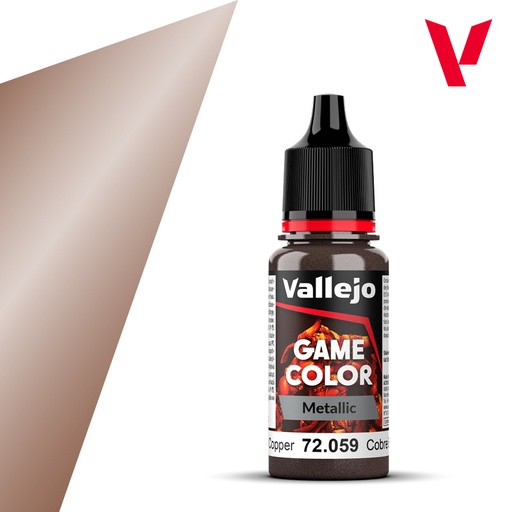[VAL 72.059] Vallejo : 72059 - Hammered Copper (18ml) │ Game Color - Metal