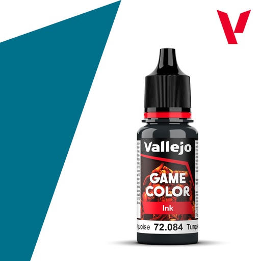 [VAL 72.084] Vallejo : 72084 - Dark Turquoise (18ml) │ Game Color - Ink