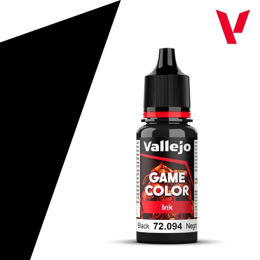 [VAL 72.094] Vallejo : 72094 - Black (18ml) │ Game Color - Ink