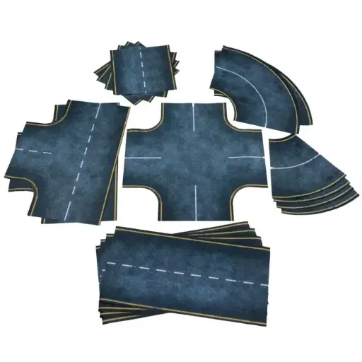 [PLM T071] Playmat : Route en Asphalt 2D │ 28mm