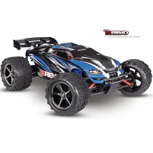 [TAX 71054-4BLUE] Traxxas : E-Revo 1/16 4x4 TQi TSM USB-C [TRX71054-8-BLUE]