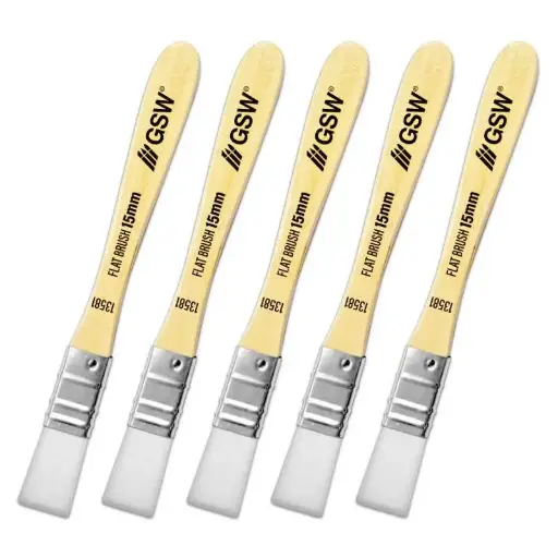 [GSW 13581] Green Stuff : Pinceaux plats synthétiques (x5 Pcs) 